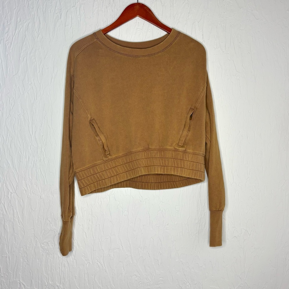 Free People FP Movement June Bug Sweatshirt Brown Size Small - Picture 1 of 7